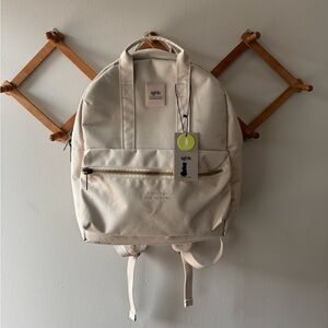Lefrik Gold Classic Ecru Zipper Backpack